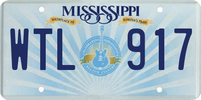 MS license plate WTL917