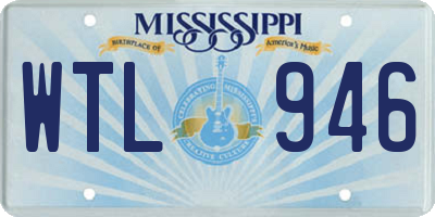 MS license plate WTL946