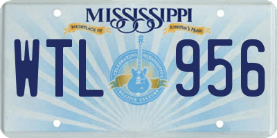 MS license plate WTL956