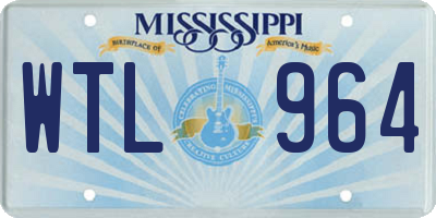 MS license plate WTL964