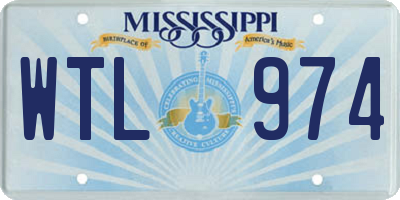 MS license plate WTL974