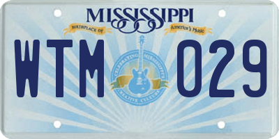 MS license plate WTM029