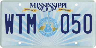 MS license plate WTM050