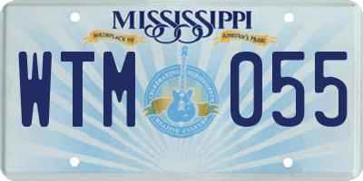 MS license plate WTM055
