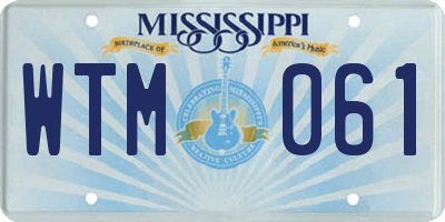 MS license plate WTM061