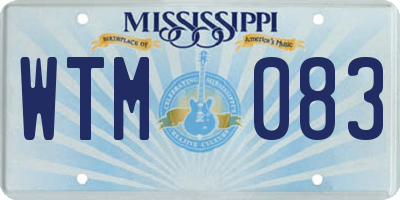 MS license plate WTM083