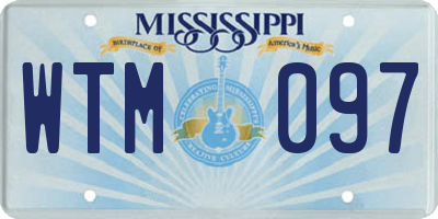 MS license plate WTM097