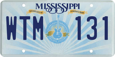 MS license plate WTM131