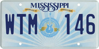 MS license plate WTM146