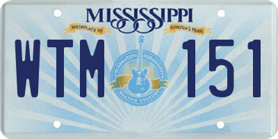 MS license plate WTM151