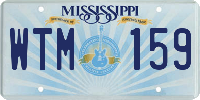 MS license plate WTM159