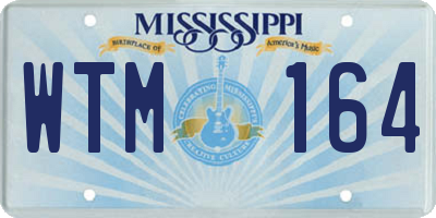 MS license plate WTM164