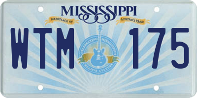 MS license plate WTM175