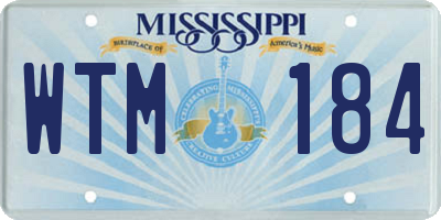 MS license plate WTM184