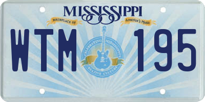 MS license plate WTM195