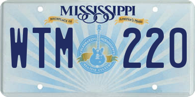MS license plate WTM220