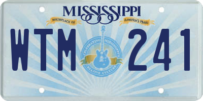 MS license plate WTM241