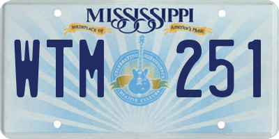 MS license plate WTM251