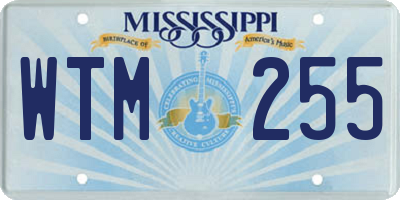 MS license plate WTM255