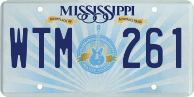 MS license plate WTM261