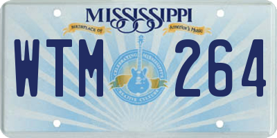 MS license plate WTM264