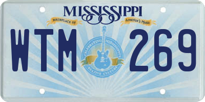 MS license plate WTM269
