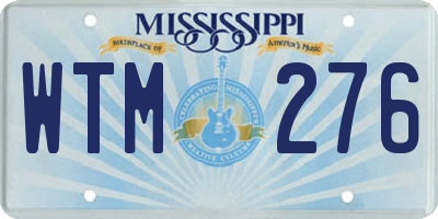 MS license plate WTM276