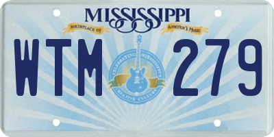 MS license plate WTM279