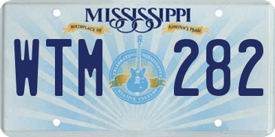 MS license plate WTM282