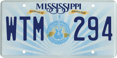 MS license plate WTM294