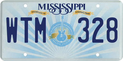 MS license plate WTM328