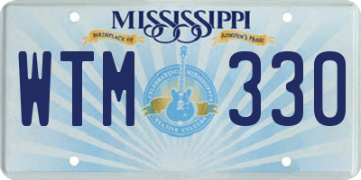 MS license plate WTM330