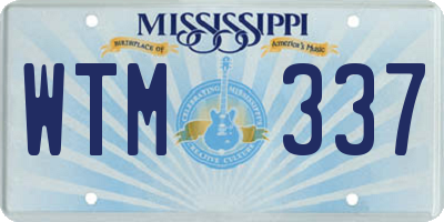 MS license plate WTM337