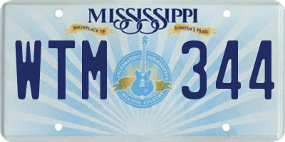 MS license plate WTM344