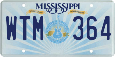 MS license plate WTM364