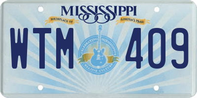 MS license plate WTM409