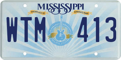 MS license plate WTM413