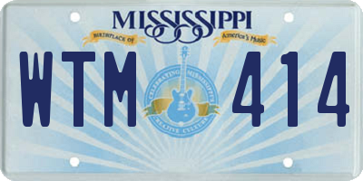 MS license plate WTM414