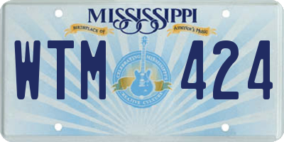 MS license plate WTM424