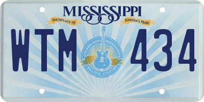 MS license plate WTM434