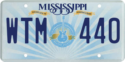 MS license plate WTM440