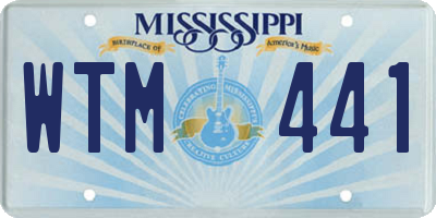 MS license plate WTM441