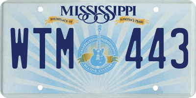 MS license plate WTM443