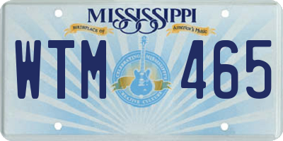 MS license plate WTM465