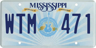 MS license plate WTM471