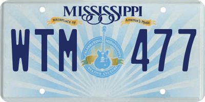 MS license plate WTM477