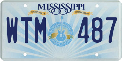 MS license plate WTM487