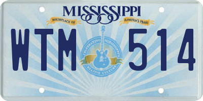 MS license plate WTM514