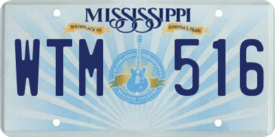 MS license plate WTM516