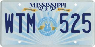 MS license plate WTM525